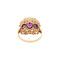 vintage Gold ring with amethyst and opal 14 kt