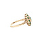 vintage Gold ring with emerald and diamond 14 kt