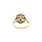 vintage Gouden ring met smaragd en diamant 14 kt