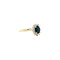 vintage Ring met saffier en diamant 9 kt