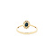 vintage Ring met saffier en diamant 9 kt