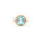 vintage Gold ring with blue topaz 14 kt