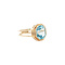 vintage Gold ring with blue topaz 14 kt