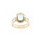 vintage Gold ring with blue topaz 14 kt