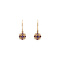 vintage Gold earrings with amethyst and pearl 14 kt