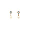 vintage Gold earrings with topaz and pearl 14 kt