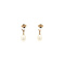 vintage Gold earrings with topaz and pearl 14 kt