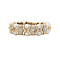 vintage Geelgouden vintage bangle met parel en diamant 18 krt
