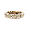 vintage Yellow gold vintage bangle with pearl and diamond 18 kt