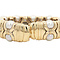 vintage Geelgouden vintage bangle met parel en diamant 18 krt