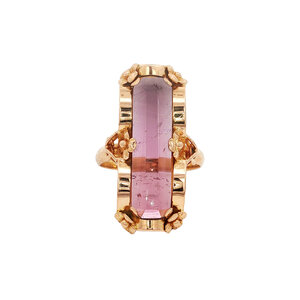 Gold ring with tourmaline 20 kt