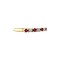 vintage Gold vintage row ring with ruby and diamond 14 kt
