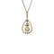 vintage Gold vintage pendant with rose-cut diamond 14 kt/925