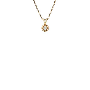 Gold pendant with diamond 14 kt