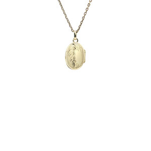 Gold medallion with engraving 14 kt