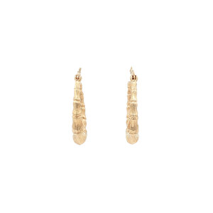 Golden bamboo earrings 14 kt