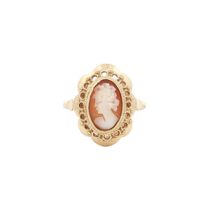 Gold ring with cameo 14 kt