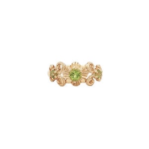 Gold peridot ring 14 kt