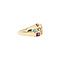 vintage Ring met citrien, amethist, peridot, topaas en toermalijn 9 kt