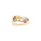 vintage Ring with citrine, amethyst, peridot, topaz and tourmaline 9 kt