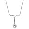 vintage White gold vintage necklace with diamond 14 kt