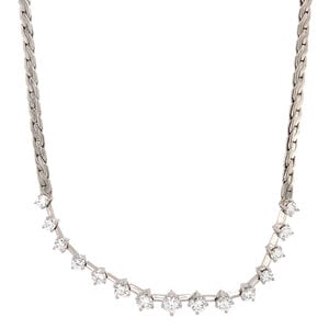 White gold necklace with diamond 18 kt