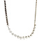 vintage Witgouden vintage collier met diamant 18 kt