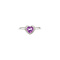 vintage Ring with amethyst and diamond 9 kt