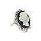 vintage Witgouden vintage ring met camee en diamant 14 kt