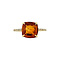 vintage Gold vintage ring with citrine and diamond 18 kt