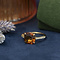 vintage Gouden vintage ring met citrien en diamant 18 kt