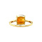vintage Gold vintage ring with citrine and diamond 18 kt
