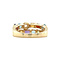 vintage Gouden vintage ring met granaat, amethist, peridoot, citrien, topaas en diamant 14 kt
