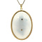 vintage Gold vintage pendant with agate and diamond 14 kt/925