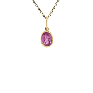 Gold pendant with sapphire 18 kt