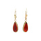vintage Gold vintage earrings with carnelian 14 kt