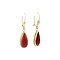 vintage Gold vintage earrings with carnelian 14 kt