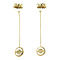 vintage Gold vintage stud earrings with diamond 14 kt