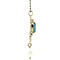 vintage Gold vintage pendant with pearl, zirconia and diamond 14 kt