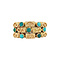 vintage Golden vintage ring with turquoise 18 kt