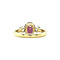 vintage Gouden ring met vintage robijn en diamant 18 kt