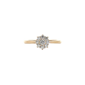 Entourage ring met diamant 9 kt