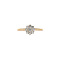 vintage Vintage entourage ring met diamant 9 kt