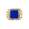 vintage Gold vintage signet ring with lapis lazuli 18 kt