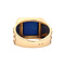 vintage Gold vintage signet ring with lapis lazuli 18 kt