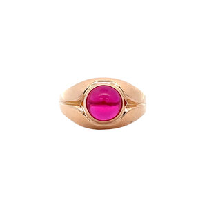 Roségouden ring met kleursteen 18 kt