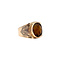 vintage Gouden vintage ring met tijgeroog 14 kt