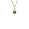 vintage Gold vintage pendant with emerald and diamond 18 kt