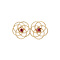 vintage Gold vintage stud earrings with ruby 14 kt