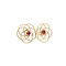 vintage Gold vintage stud earrings with ruby 14 kt